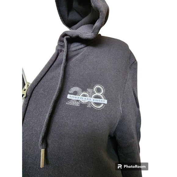 Disney Parks 2018 Black Full Zip Hoodie 2 Sides Size M - Picture 3 of 7